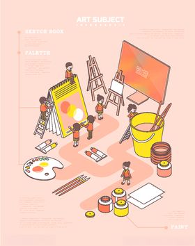 创意矢量商务办公释义元素