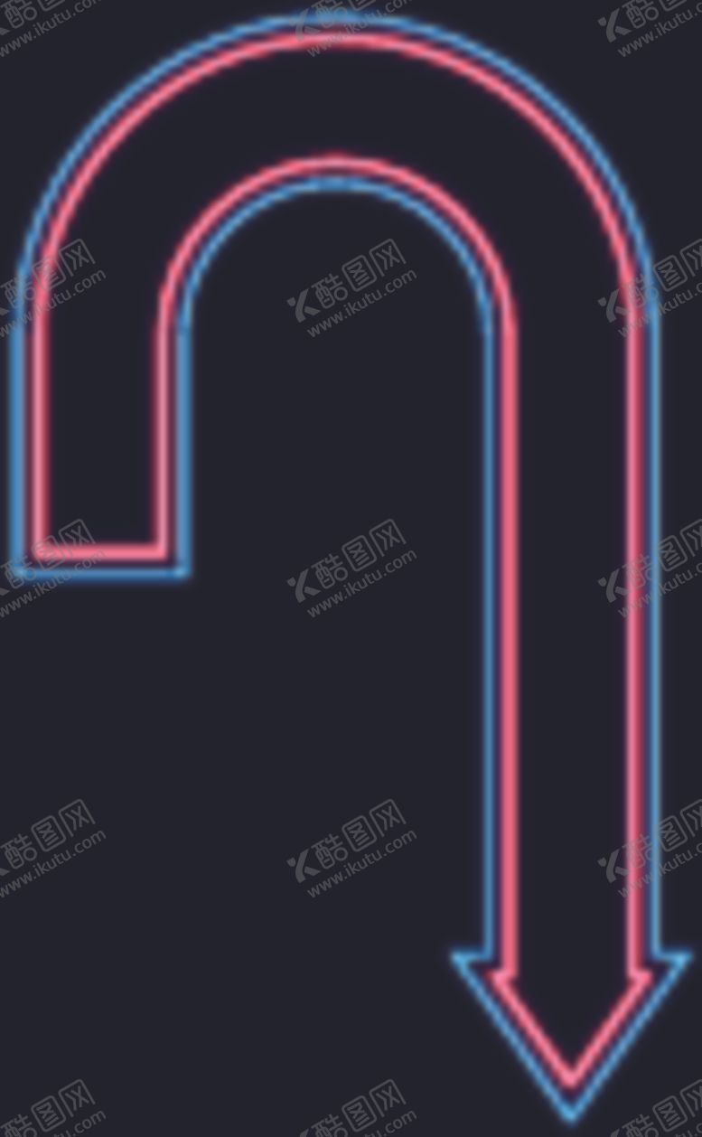 编号：98614910270917479544【酷图网】源文件下载-霓虹灯箭头