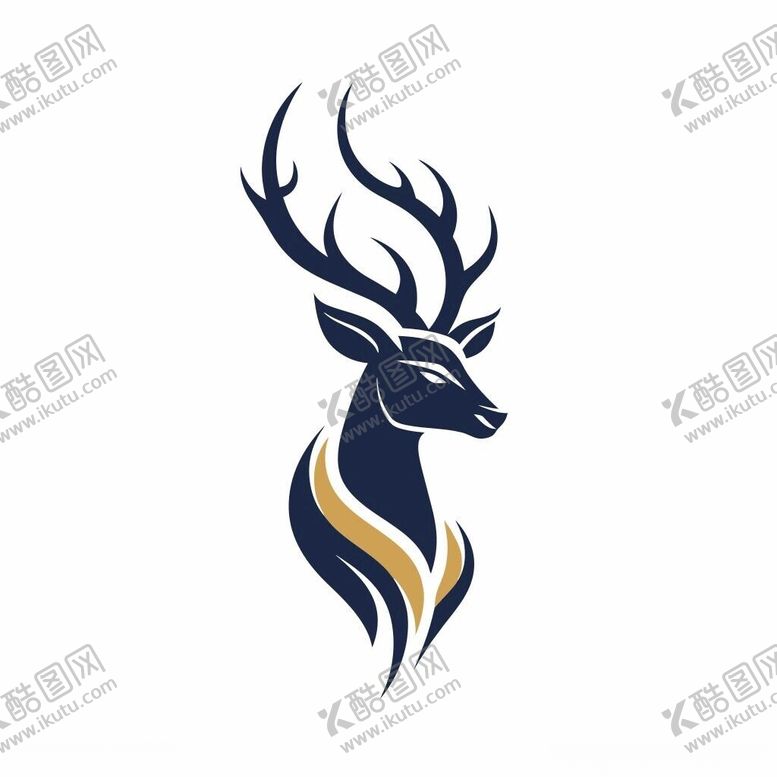 编号：29665301240508436148【酷图网】源文件下载-梅花鹿头像logo