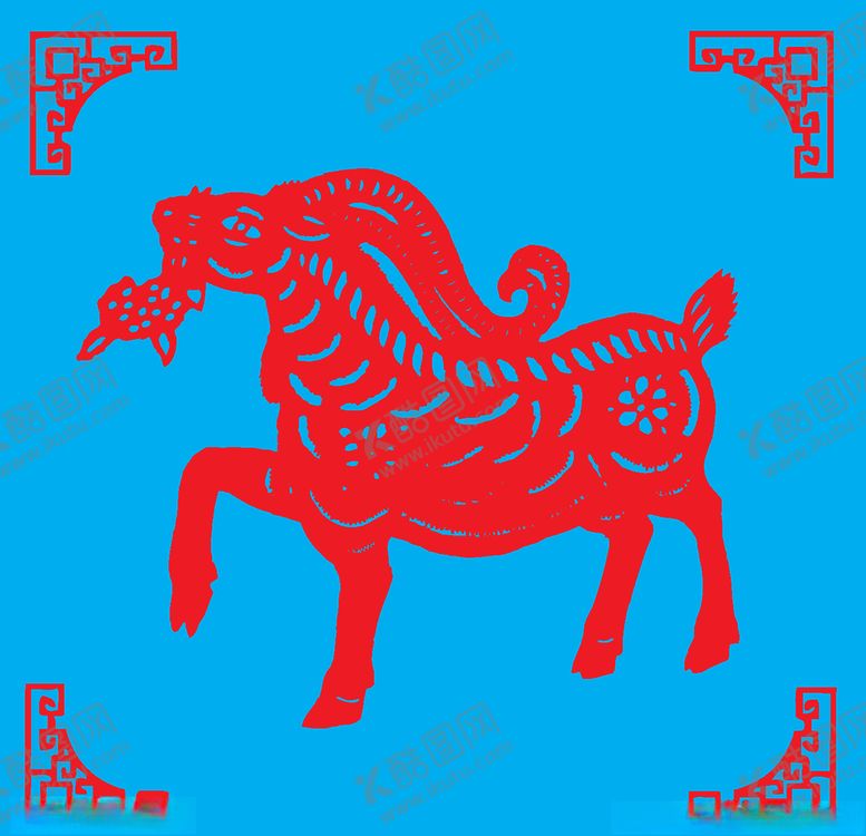 编号：17923610300554192015【酷图网】源文件下载-羊剪纸