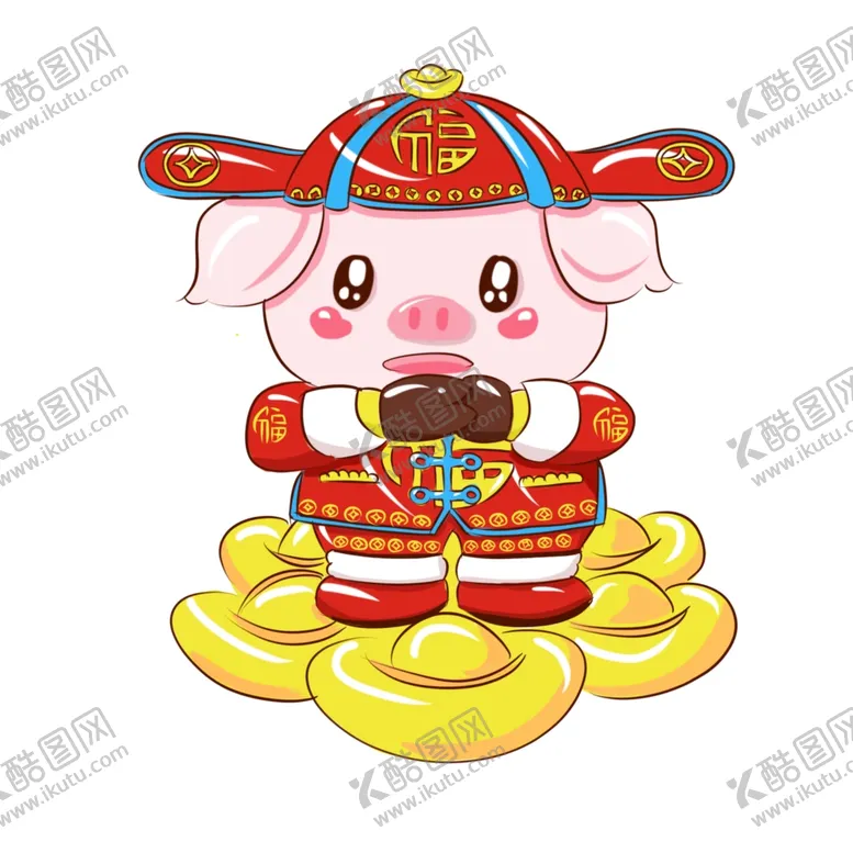 编号：55068807010243125672【酷图网】源文件下载-卡通猪喜庆猪