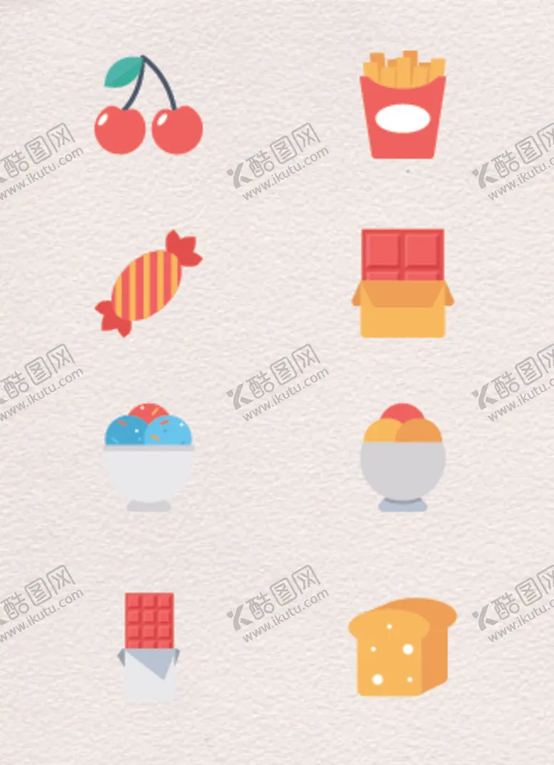 编号：68346809092245518437【酷图网】源文件下载-卡通甜食