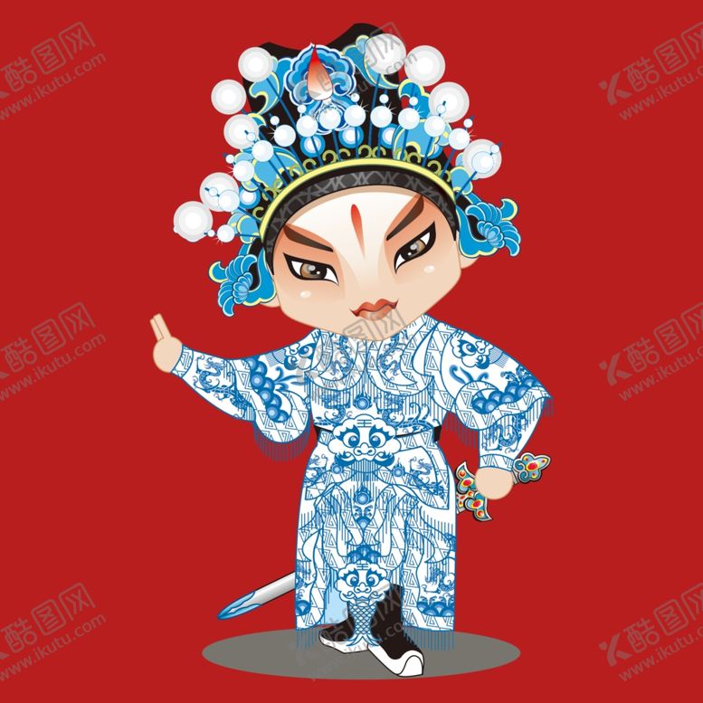 编号：36453501150113185432【酷图网】源文件下载-手绘京剧人物