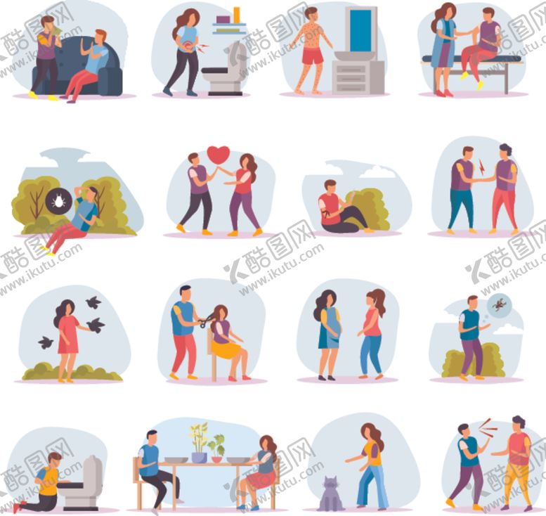 编号：83585809211021549433【酷图网】源文件下载-扁平化工作场景与人物