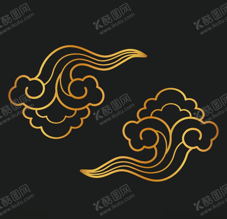 编号：48159009282258503409【酷图网】源文件下载-矢量云纹古典祥云