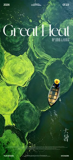 大暑节气海报