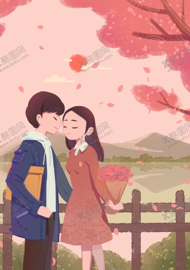 编号：68912810170436425469【酷图网】源文件下载-情侣插画