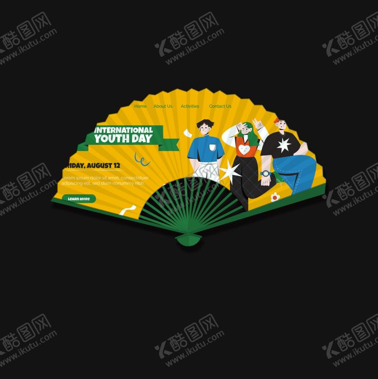 编号：56994002040453015914【酷图网】源文件下载-扇子样机