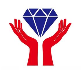 矢量双手托钻石