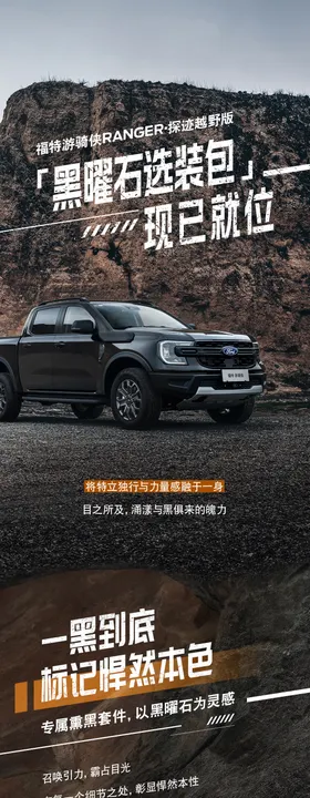 黑曜石车色长图海报