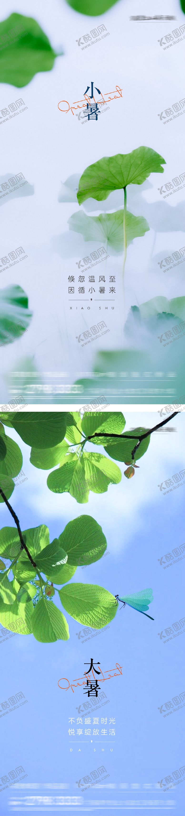 编号：59555007032310498458【酷图网】源文件下载-小暑大暑节气系列实拍海报