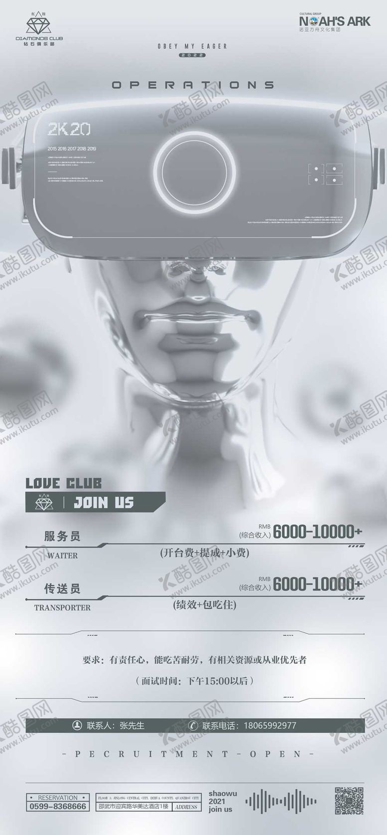 编号：50800211270040018451【酷图网】源文件下载-酒吧夜店招聘海报(TIF用PS打开)