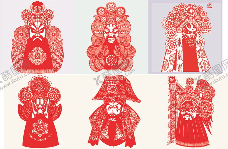 编号：60449209260344497534【酷图网】源文件下载-京剧脸谱剪纸
