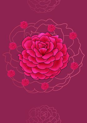 情人节插画浪漫玫瑰