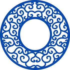 中国传统图案式花纹月饼圆形花纹吉祥装饰花纹