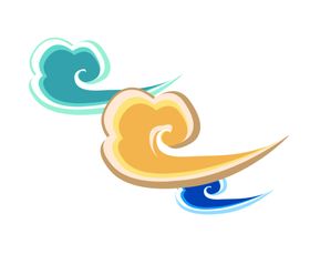 彩色祥云元素