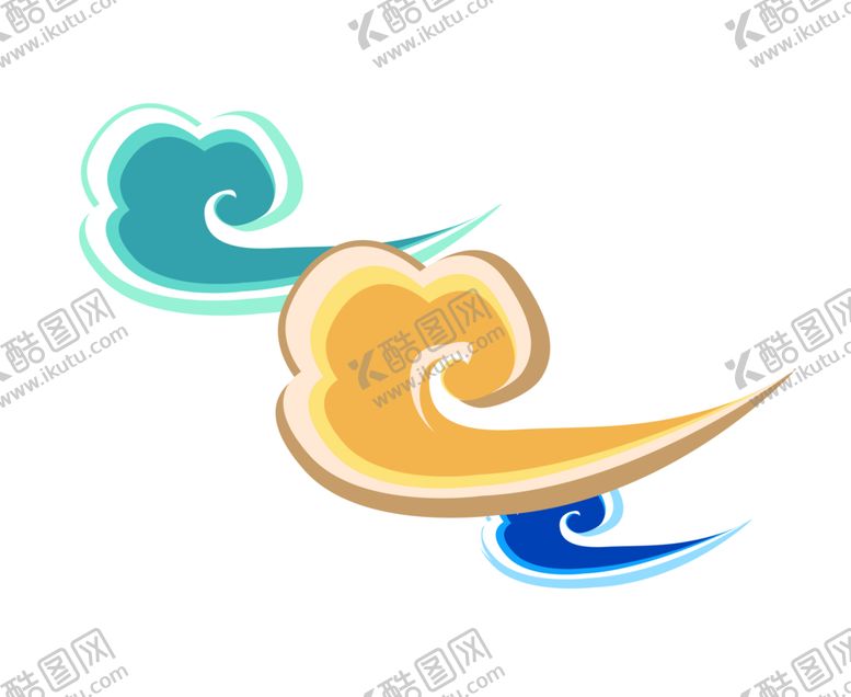 编号：95049407011839469275【酷图网】源文件下载-彩色祥云元素