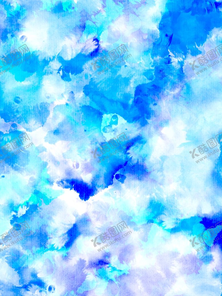编号：40239609230715234717【酷图网】源文件下载-蓝白色水彩背景