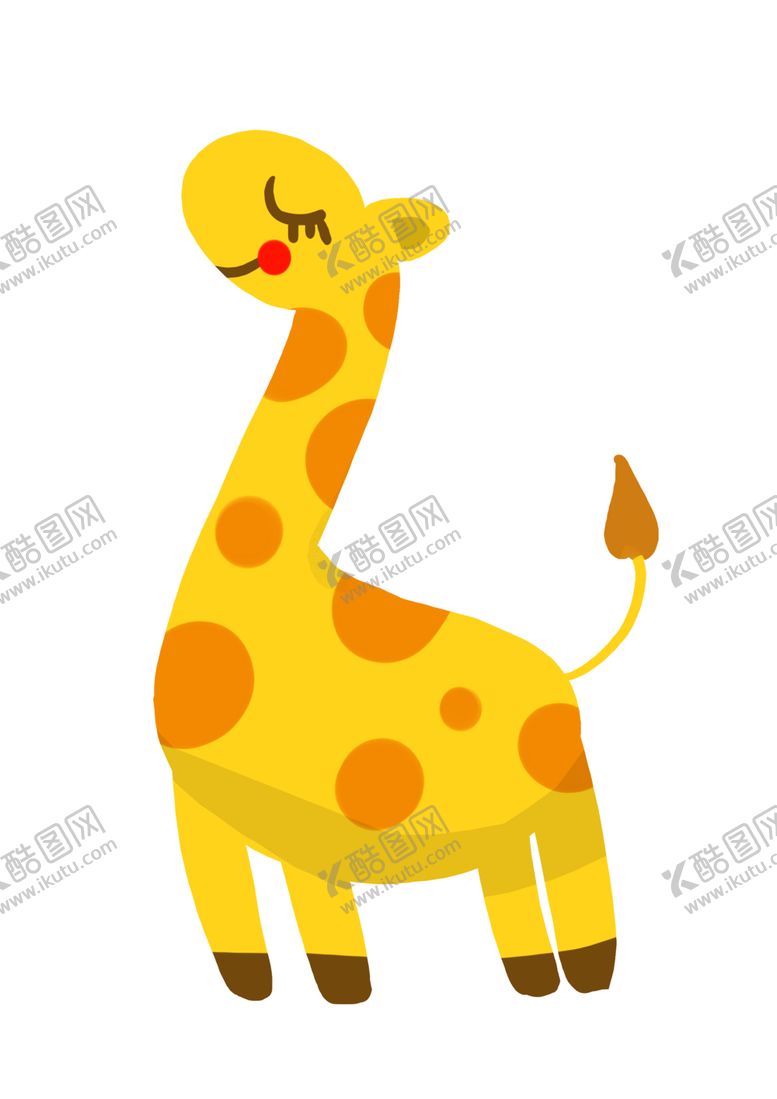 编号：65627805070712251341【酷图网】源文件下载-卡通长颈鹿