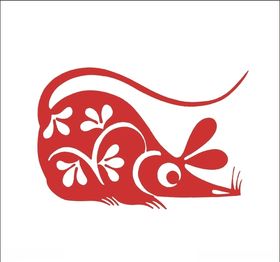 剪纸老鼠