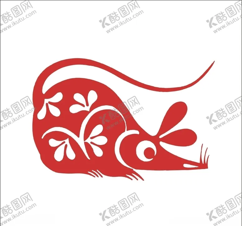 编号：91227606271730503072【酷图网】源文件下载-剪纸老鼠