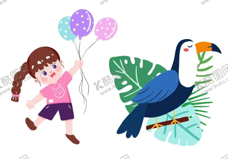 编号：46635301261231203684【酷图网】源文件下载-小女孩矢量插画