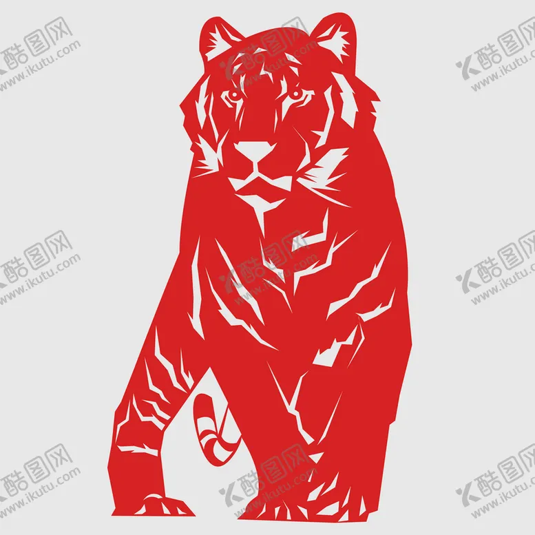 编号：06193209230357033165【酷图网】源文件下载-剪纸虎 