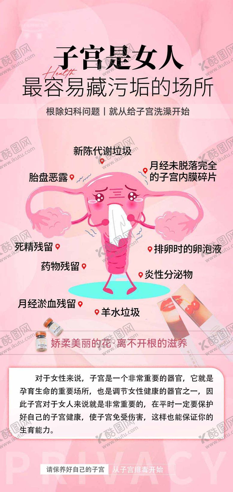 编号：66284605041610191647【酷图网】源文件下载-私密养护海报