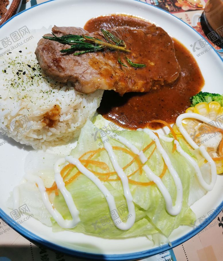 编号：41433612100436301487【酷图网】源文件下载-牛排饭