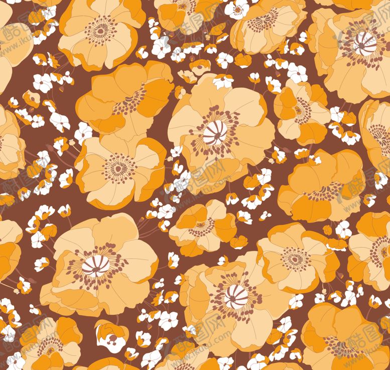 编号：92668709092140478176【酷图网】源文件下载-分色手绘手绘画抽象花不知