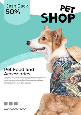 宠物海报店店铺猫粮店开业