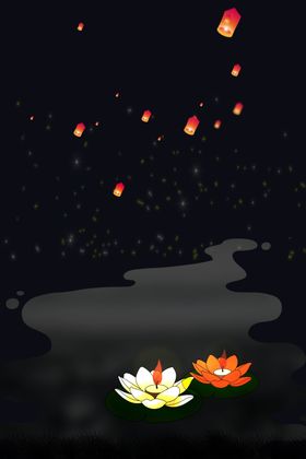 中国风古风灯笼孔明灯宫灯