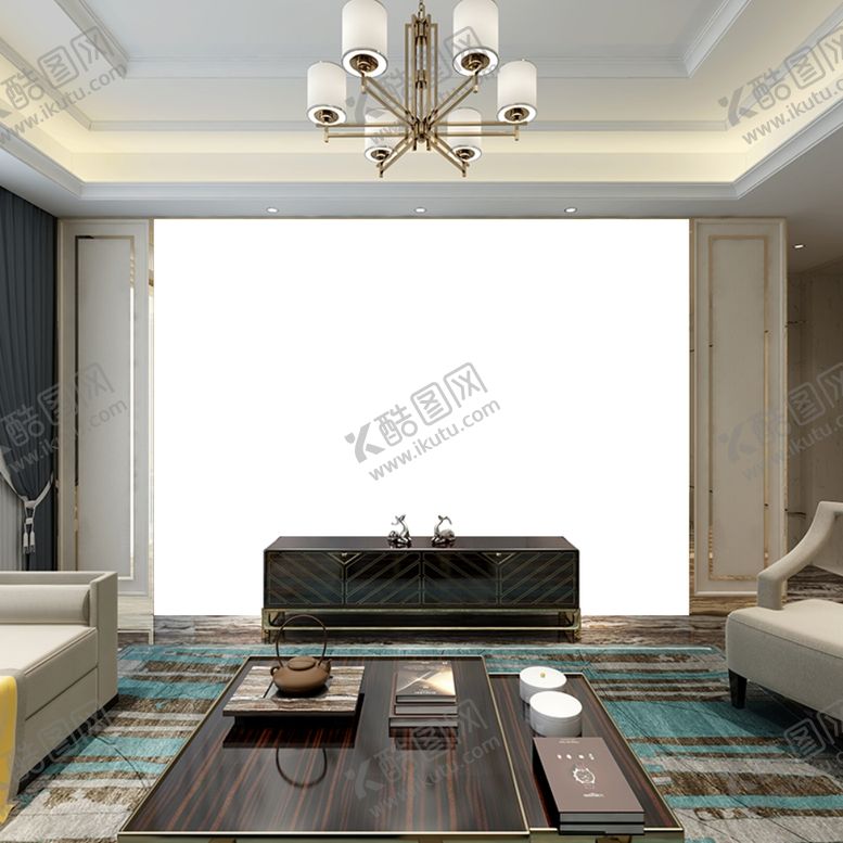 编号：19582509291104382952【酷图网】源文件下载-中式背景墙纸样机