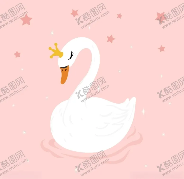 编号：91237009141000053820【酷图网】源文件下载-手绘矢量天鹅