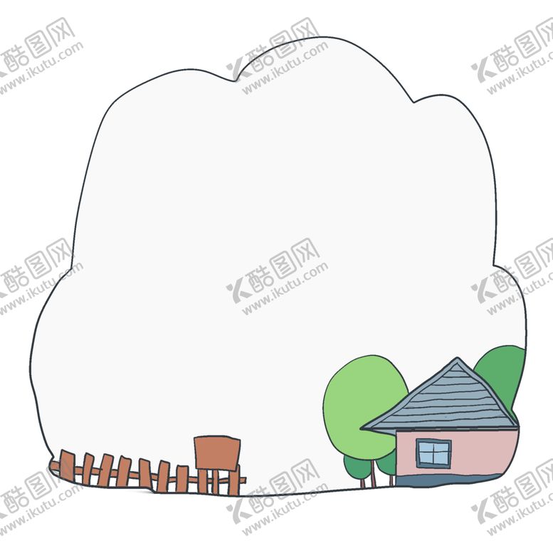 编号：70455509281633307120【酷图网】源文件下载-卡通房子边框