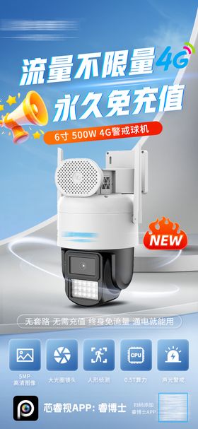 流量免充值监控海报