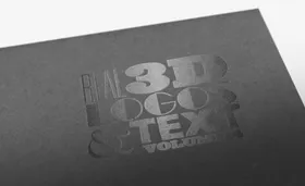 logo样机素材PSD分层烫印