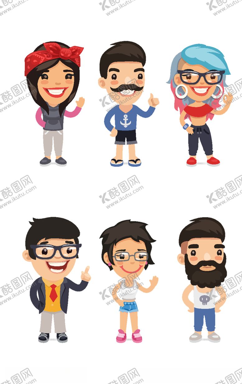 编号：90159607132048188684【酷图网】源文件下载-职业卡通人物