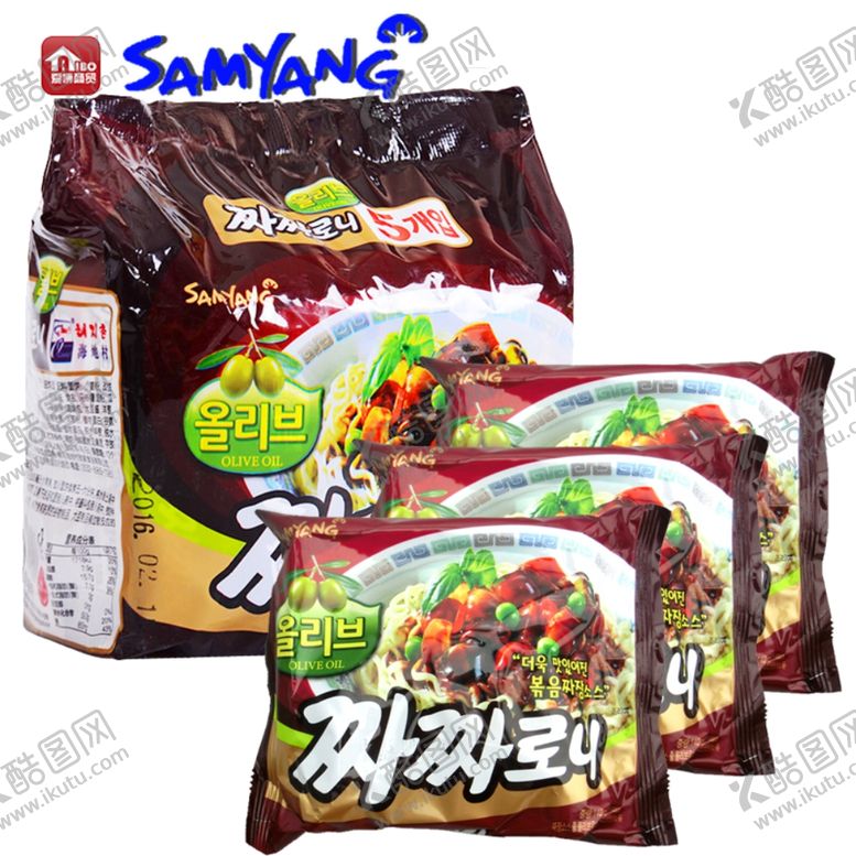 编号：45901707091427354116【酷图网】源文件下载-韩国三养橄榄油炸酱面方便面