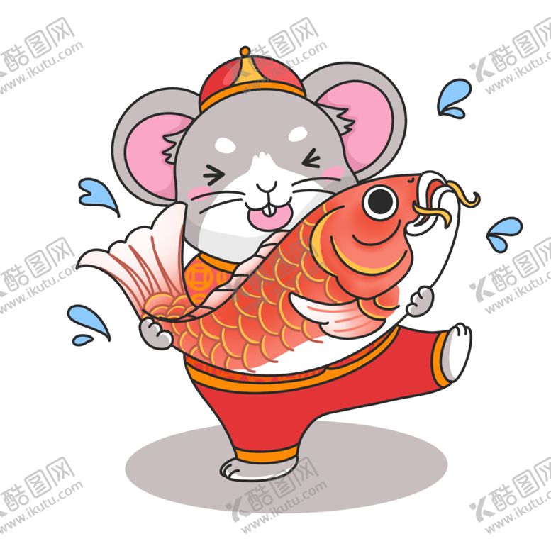 编号：19065307091712375406【酷图网】源文件下载-金鼠抱鱼