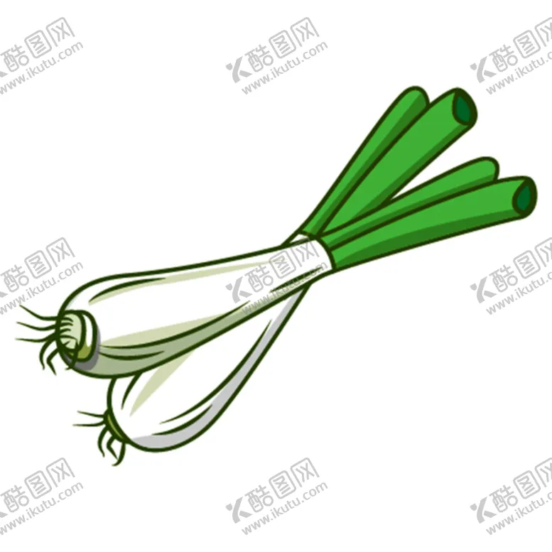 编号：60371409240545517318【酷图网】源文件下载-香葱插画白色卡通绿色