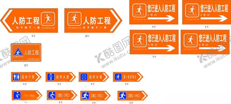 编号：80800102170606214015【酷图网】源文件下载-人防工程牌