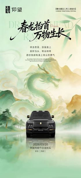春分遇见龙抬头宣传海报