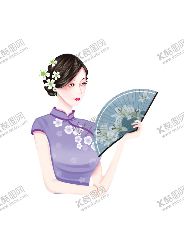 编号：82540003150342564018【酷图网】源文件下载-旗袍女子