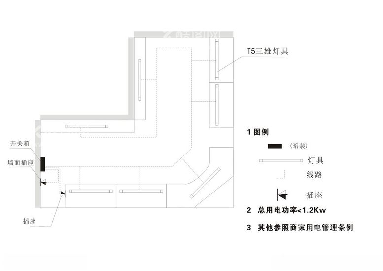 编号：59359812200143298706【酷图网】源文件下载-商场装修线路图