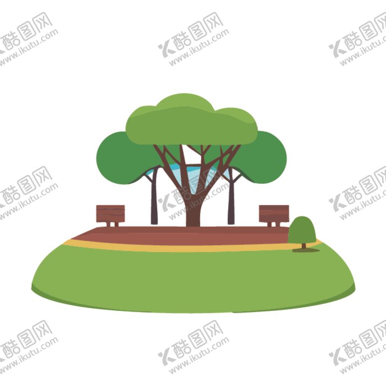 编号：70246802151210474893【酷图网】源文件下载-公园树木小树大树草地绿地