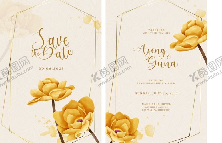 编号：74965710051305325149【酷图网】源文件下载-水彩花卉贺卡