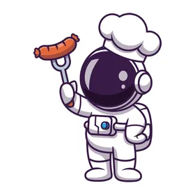 宇航员太空宙人矢量图