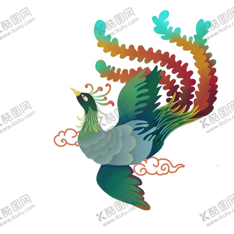 编号：44660404190349193025【酷图网】源文件下载-国潮凤凰插画