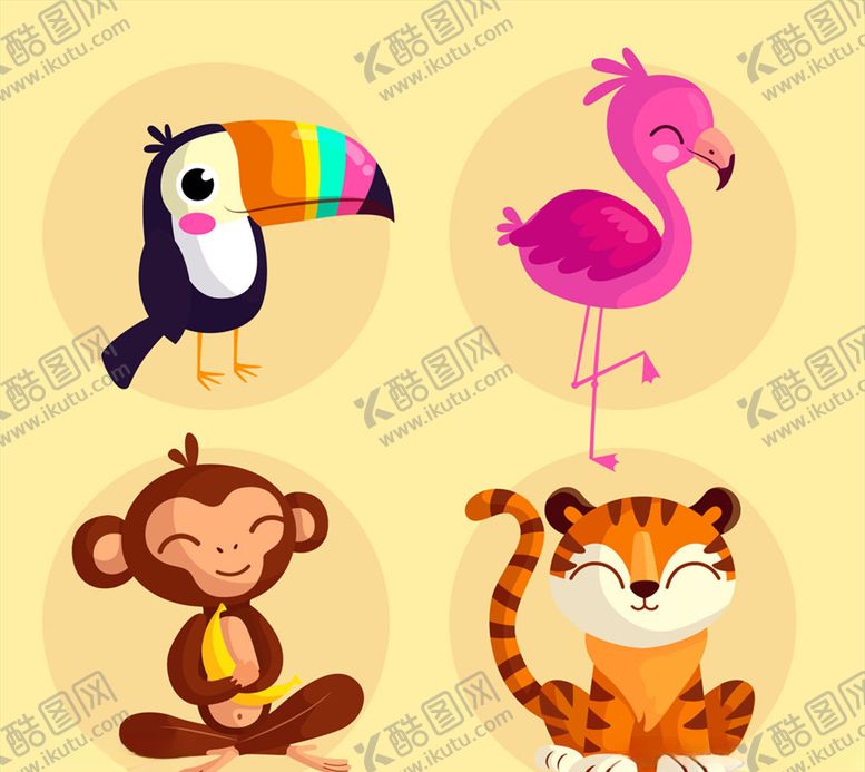 编号：83848709121934214643【酷图网】源文件下载-可爱笑脸动物